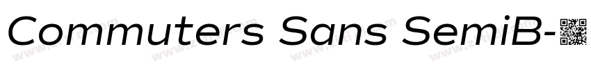 Commuters Sans SemiB字体转换